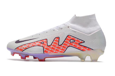 Men's Nike Air Zoom Mercurial Superfly 9 Elite FG Football Boots - White/Red