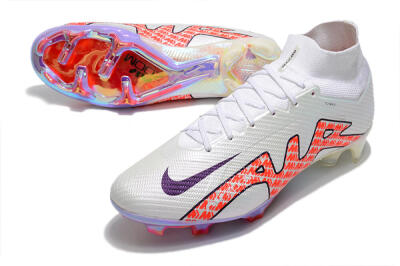 Men's Nike Air Zoom Mercurial Superfly 9 Elite FG Football Boots - White/Red