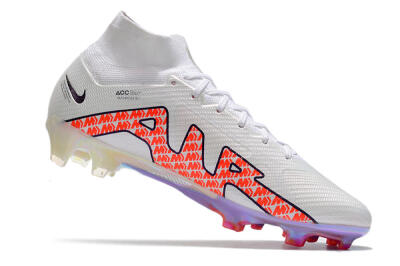 Men's Nike Air Zoom Mercurial Superfly 9 Elite FG Football Boots - White/Red