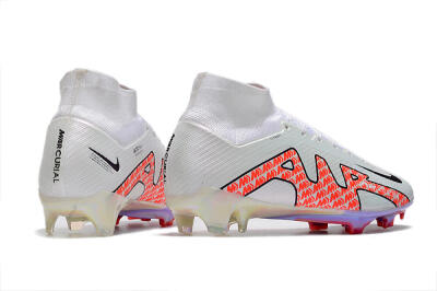 Men's Nike Air Zoom Mercurial Superfly 9 Elite FG Football Boots - White/Red