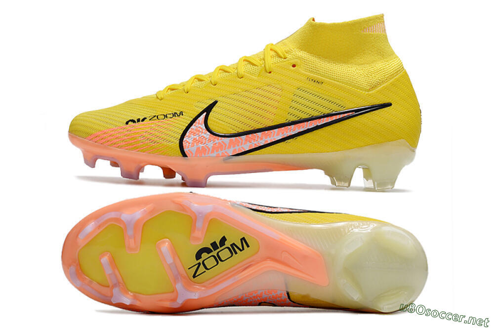 Men's Nike Air Zoom Mercurial Superfly 9 Elite FG Football Boots - Yellow/Pink 1