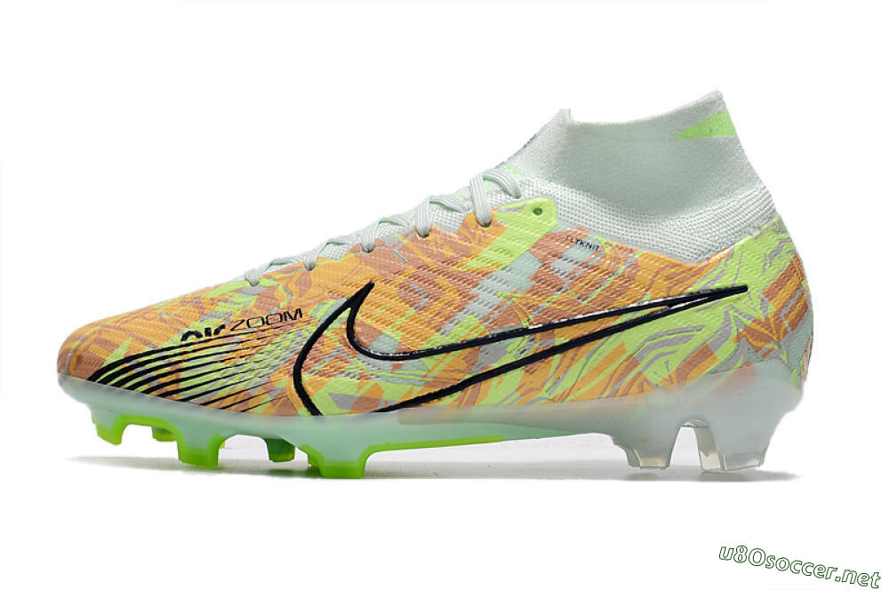 Men's Nike Air Zoom Mercurial Superfly 9 Elite FG Football Boots - Blue/Green 0