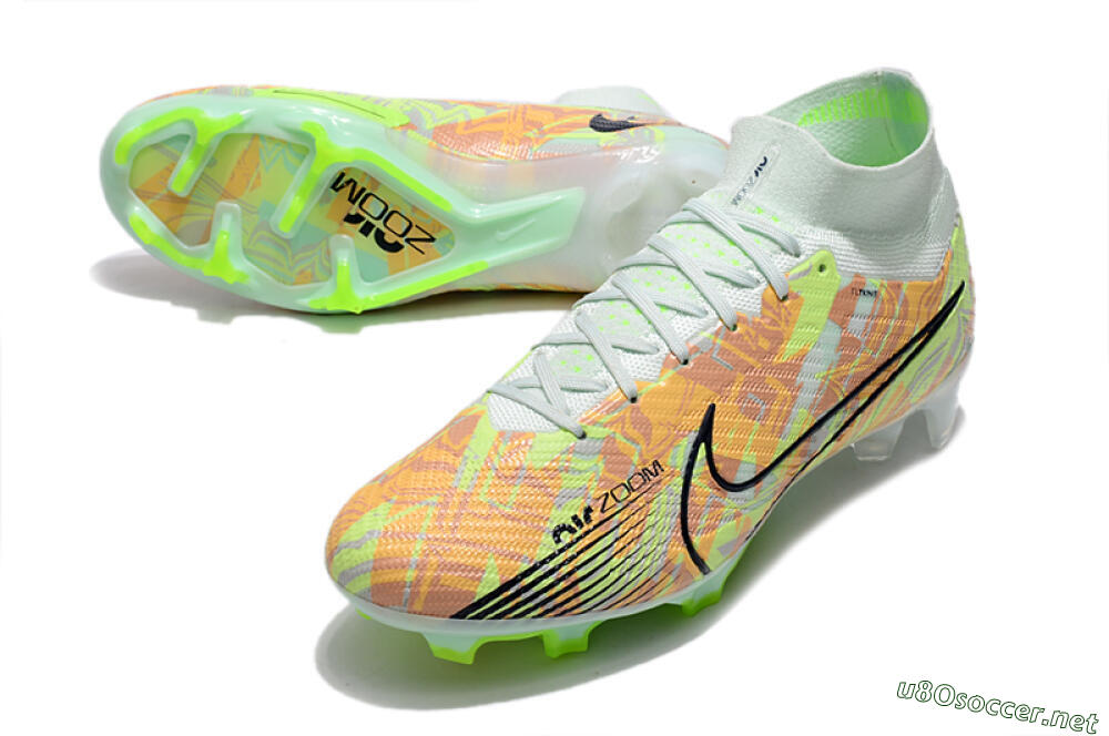 Men's Nike Air Zoom Mercurial Superfly 9 Elite FG Football Boots - Blue/Green 3