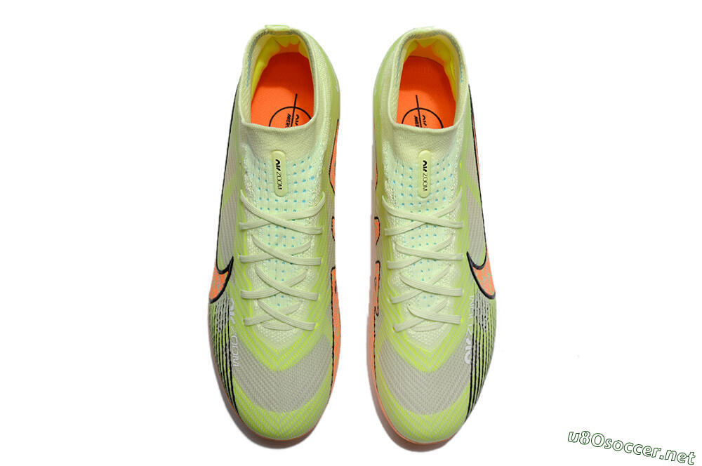 Men's Nike Air Zoom Mercurial Superfly 9 Elite FG Football Boots - Green/Orange 4