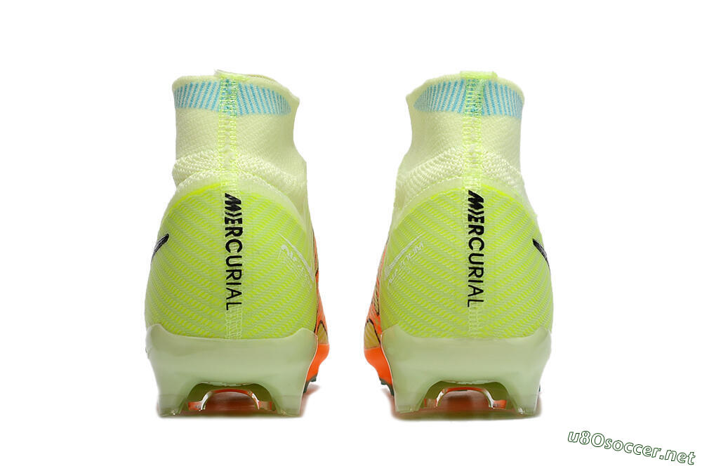 Men's Nike Air Zoom Mercurial Superfly 9 Elite FG Football Boots - Green/Orange 5