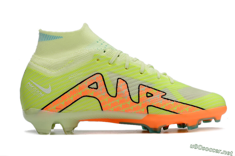 Men's Nike Air Zoom Mercurial Superfly 9 Elite FG Football Boots - Green/Orange 7