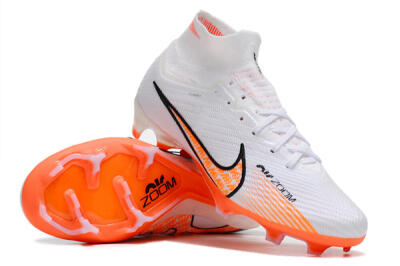 Men's Nike Air Zoom Mercurial Superfly 9 Elite FG Football Boots - White/Orange/Black