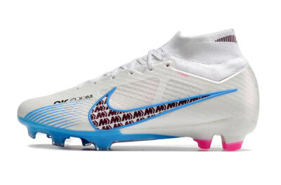 Men's Nike Air Zoom Mercurial Superfly 9 Elite FG Football Boots - Grey/Blue/Red