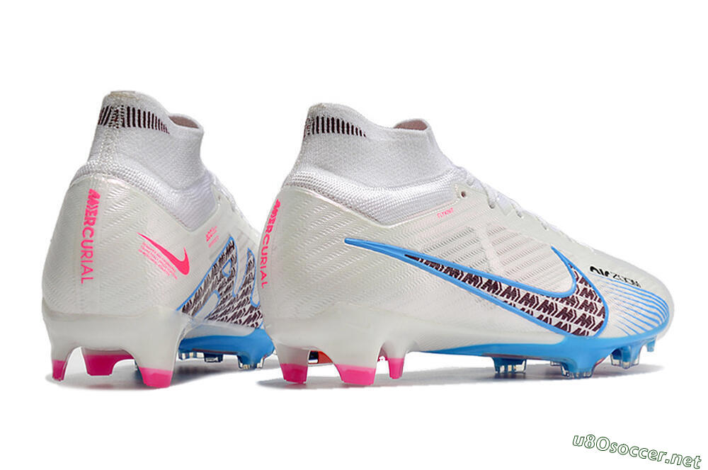 Men's Nike Air Zoom Mercurial Superfly 9 Elite FG Football Boots - Grey/Blue/Red 6