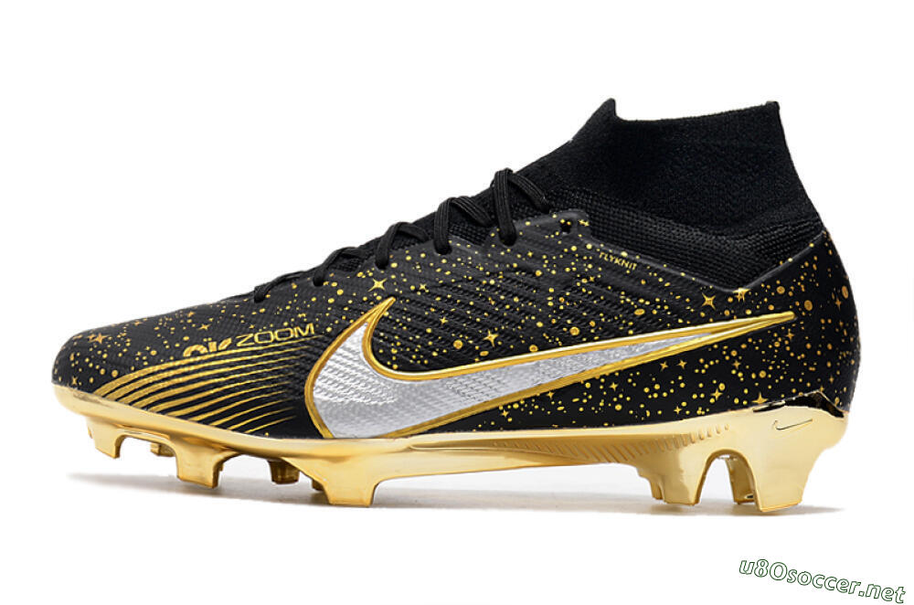 Men's Nike Air Zoom Mercurial Superfly 9 Elite FG Football Boots - Black/Gold 0