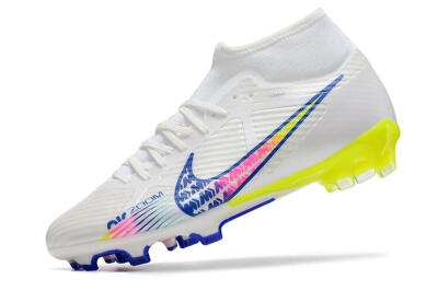Men's Nike Air Zoom Mercurial Superfly 9 Elite FG Football Boots - White/Blue/Pink/Green