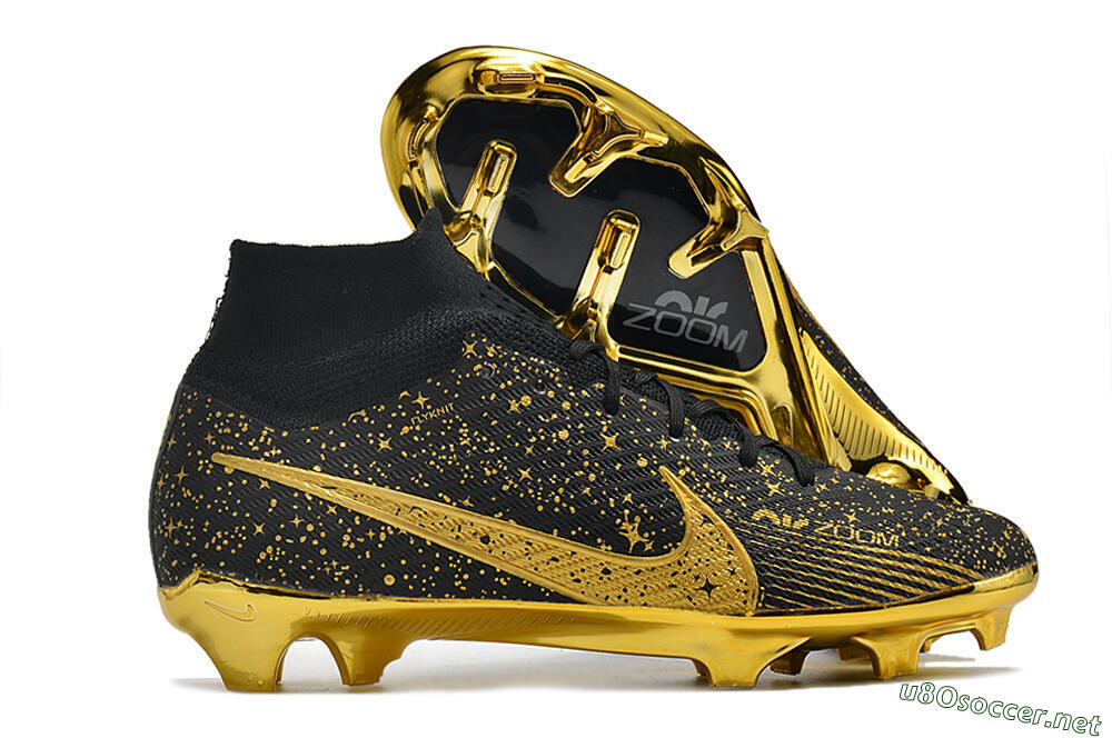 Men's Nike Air Zoom Mercurial Superfly 9 Elite FG Football Boots - White/Gold/Silver 2