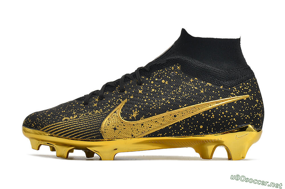Men's Nike Air Zoom Mercurial Superfly 9 Elite FG Football Boots - White/Gold/Silver 3