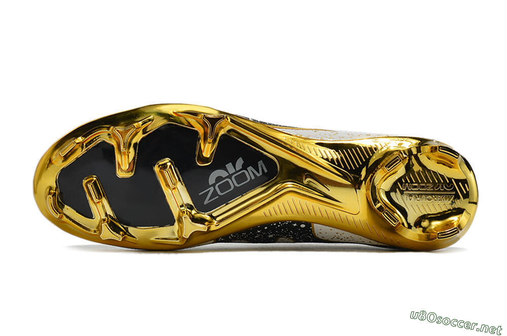 Men's Nike Air Zoom Mercurial Superfly 9 Elite FG Football Boots - White/Gold/Silver 6