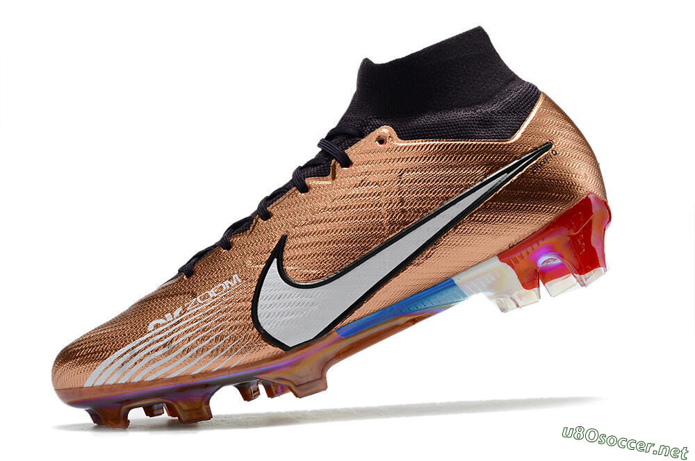 Unisex Nike Air Zoom Mercurial Vapor 15 Elite FG Football Boots - Gold/White/Black 5
