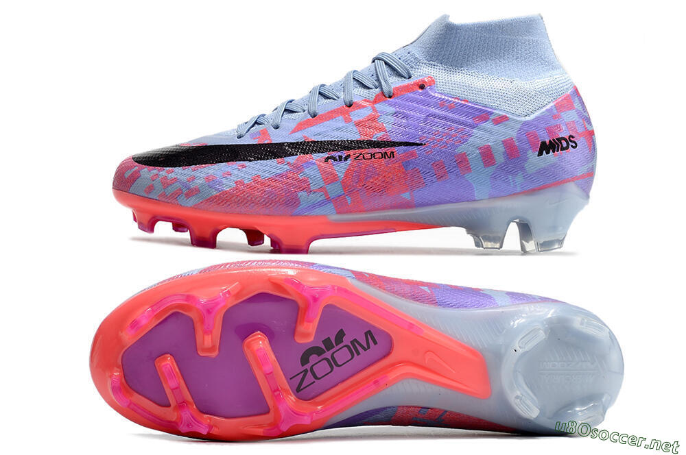 Unisex Nike Air Zoom Mercurial Superfly 9 Elite FG Football Boots - Blue/Purple/Pink 1