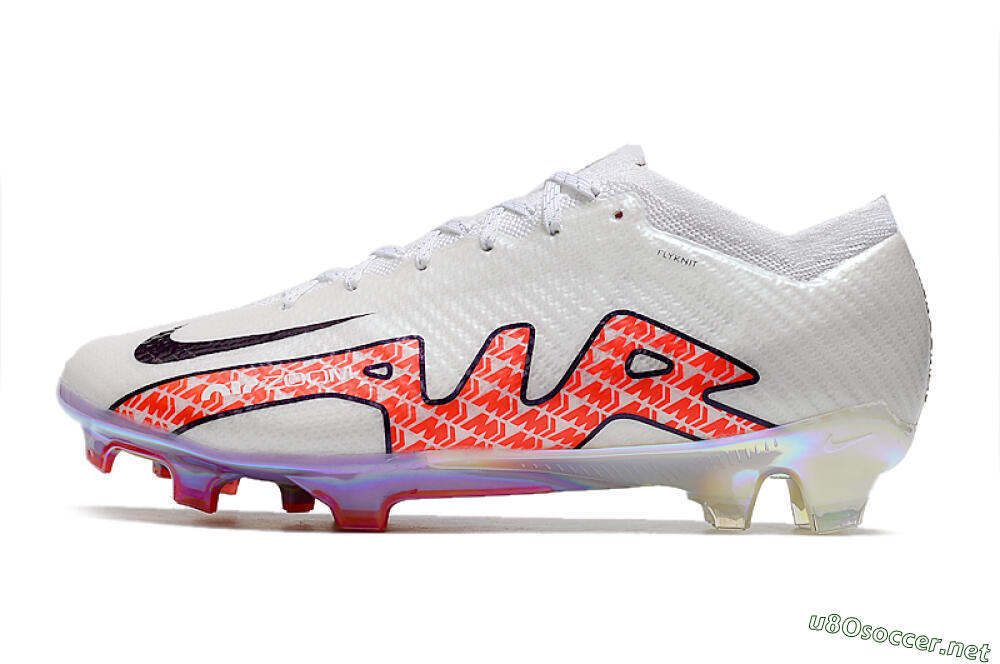 Men's Nike Air Zoom Mercurial Vapor 15 Elite FG Football Boots - White/Red 0
