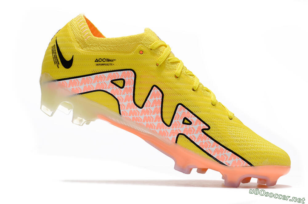 Men's Nike Air Zoom Mercurial Vapor 15 Elite FG Football Boots - Yellow/Pink 4