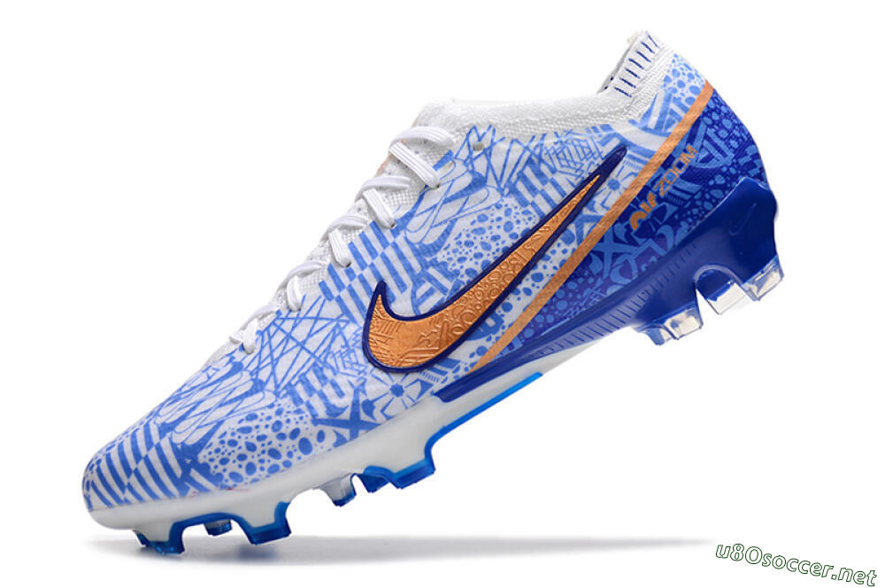 Unisex Nike Air Zoom Mercurial Vapor 15 Elite FG Football Boots - Blue/White/Red 5