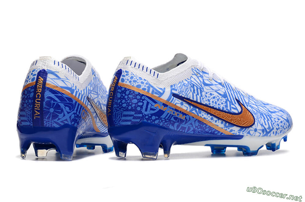 Unisex Nike Air Zoom Mercurial Vapor 15 Elite FG Football Boots - Blue/White/Red 6