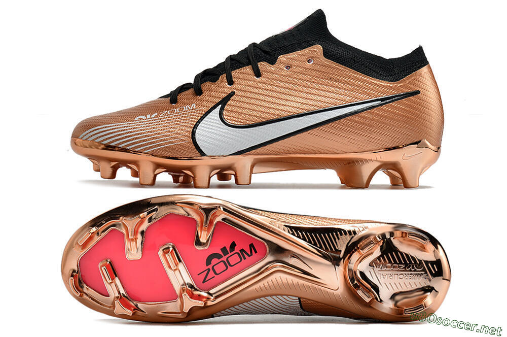 Men's Nike Air Zoom Mercurial Vapor 15 Elite FG Football Boots - Gold/White/Black 1