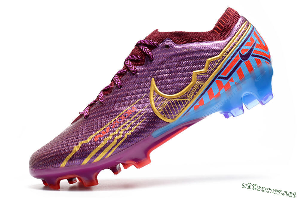 Men's Nike Air Zoom Mercurial Vapor 15 Elite FG Football Boots - Purple/Blue/Gold 5