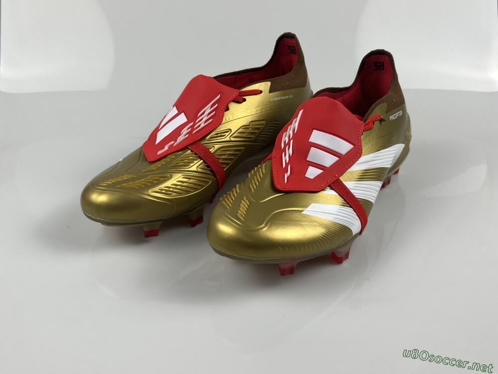 Men's Adidas Predator Elite Foldover Tongue FG Football Boots - Gold/White/Red