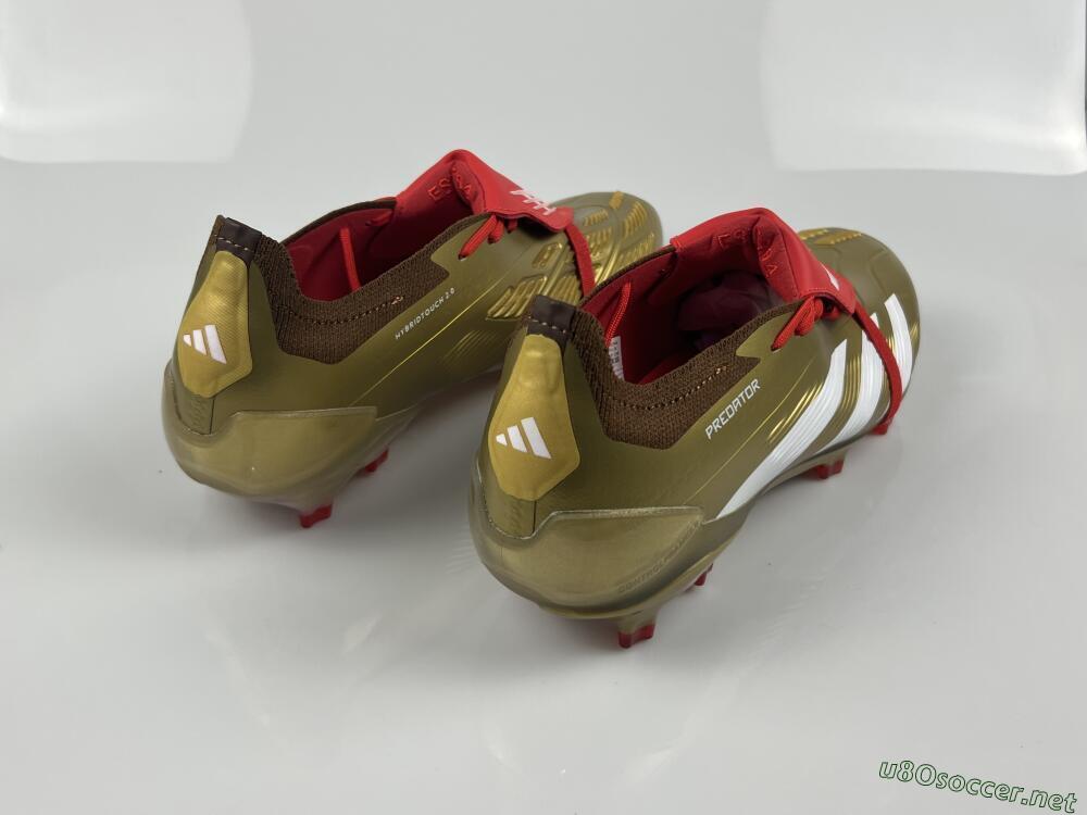 Men's Adidas Predator Elite Foldover Tongue FG Football Boots - Gold/White/Red
