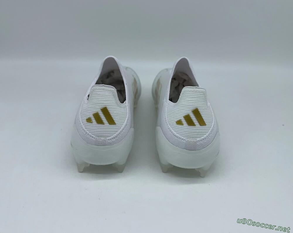 Men's Adidas F50+ Adizero FG Football Boots - White/Gold
