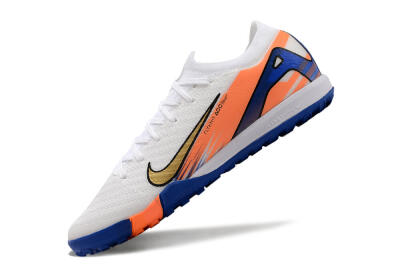 Men's Nike Air Zoom Mercurial Vapor 16 Elite TF Football Shoes - White/Orange/Blue