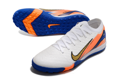 Men's Nike Air Zoom Mercurial Vapor 16 Elite TF Football Shoes - White/Orange/Blue