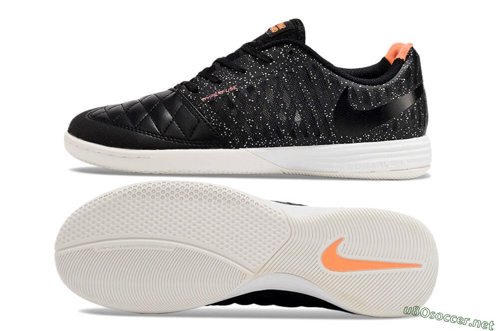 Unisex Nike Lunar Gato 2 TF Football Shoes - Black/White/Orange 1
