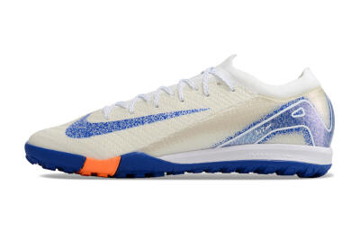 Men's Nike Air Zoom Mercurial Vapor 16 Elite TF Football Shoes - White/Blue/Orange