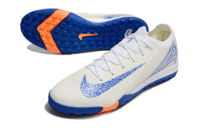 Men's Nike Air Zoom Mercurial Vapor 16 Elite TF Football Shoes - White/Blue/Orange
