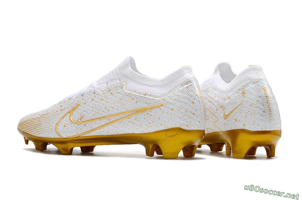 Men's Nike Air Zoom Mercurial Vapor 15 Elite FG Football Boots - White/Gold 4
