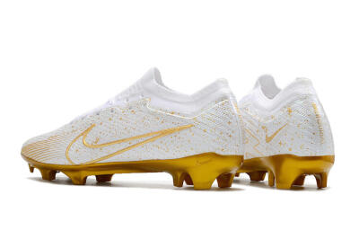 Men's Nike Air Zoom Mercurial Vapor 15 Elite FG Football Boots - White/Gold