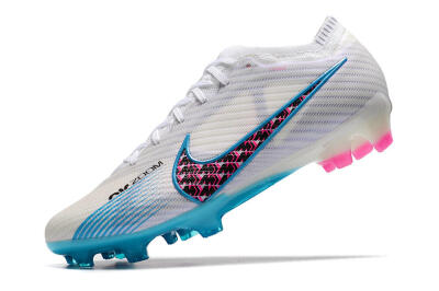 Unisex Nike Air Zoom Mercurial Vapor 15 Elite FG Football Boots - White/Blue/Black/Pink