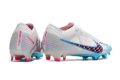 Unisex Nike Air Zoom Mercurial Vapor 15 Elite FG Football Boots - White/Blue/Black/Pink