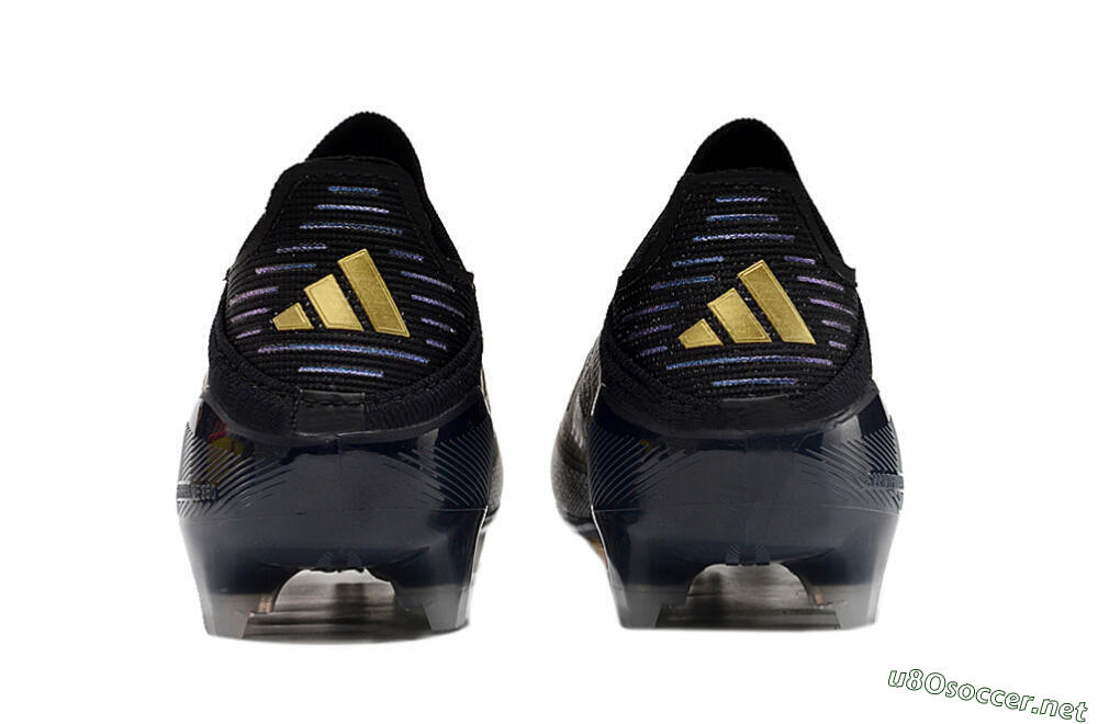 Unisex Adidas F50+ Adizero FG Football Boots - Black/Purple/Gold 5