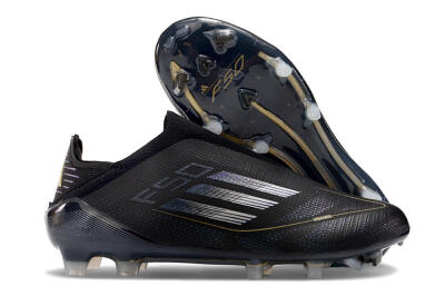 Unisex Adidas F50+ Adizero FG Football Boots - Black/Purple/Gold