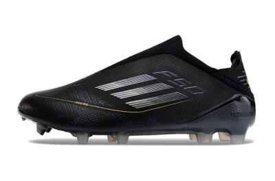 Unisex Adidas F50+ Adizero FG Football Boots - Black/Purple/Gold