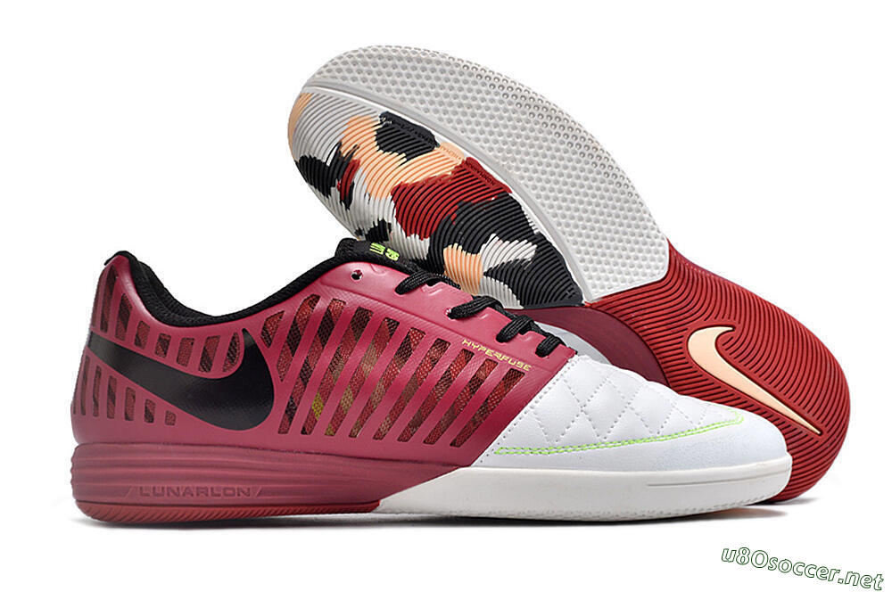 Unisex Nike Lunar Gato 2 IC Football Shoes - White/Red/Black 2
