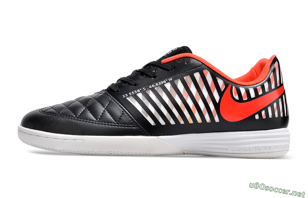 Unisex Nike Lunar Gato 2 IC Football Shoes - Black/White/Red 0