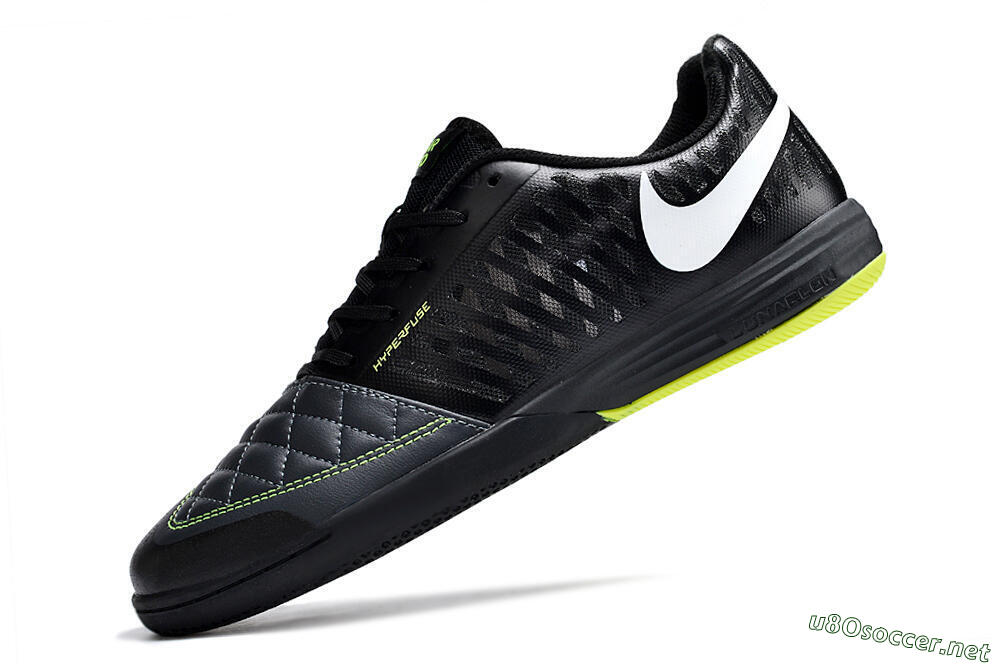 Unisex Nike Lunar Gato 2 IC Football Shoes - Black/White/Yellow 4