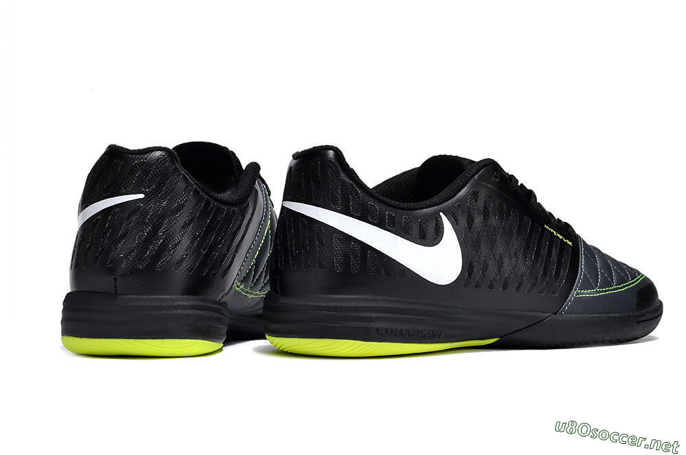 Unisex Nike Lunar Gato 2 IC Football Shoes - Black/White/Yellow 6