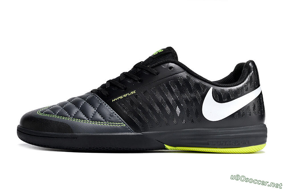 Unisex Nike Lunar Gato 2 IC Football Shoes - Black/White/Yellow 0
