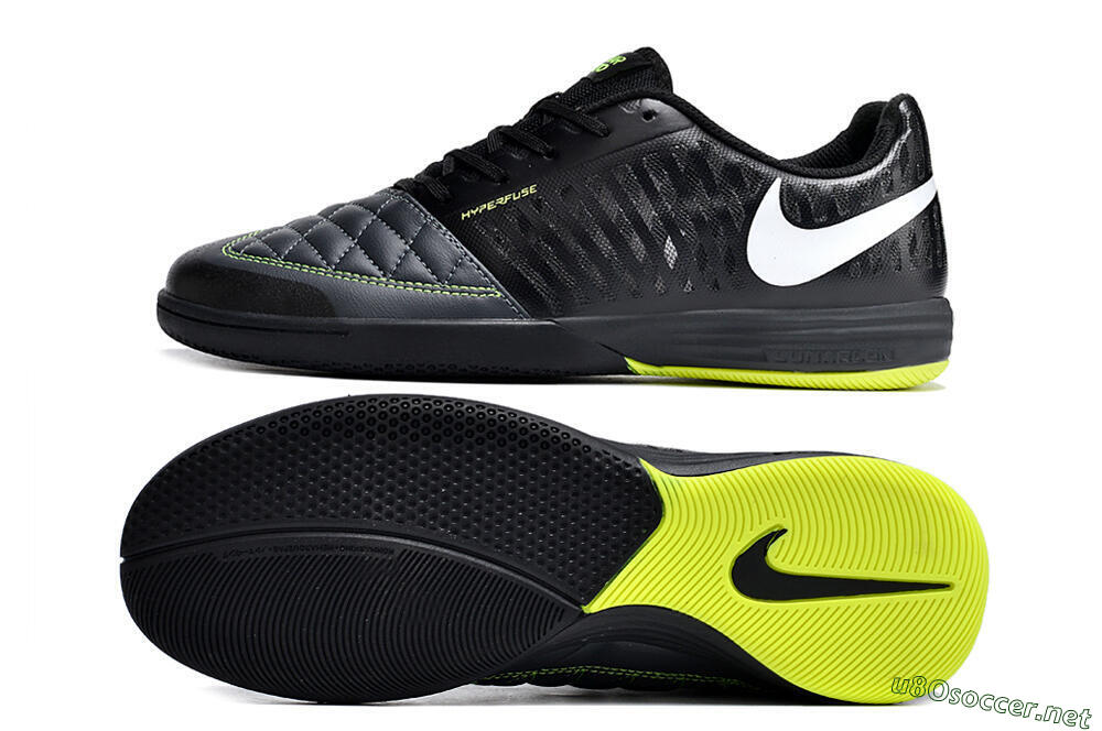 Unisex Nike Lunar Gato 2 IC Football Shoes - Black/White/Yellow 1