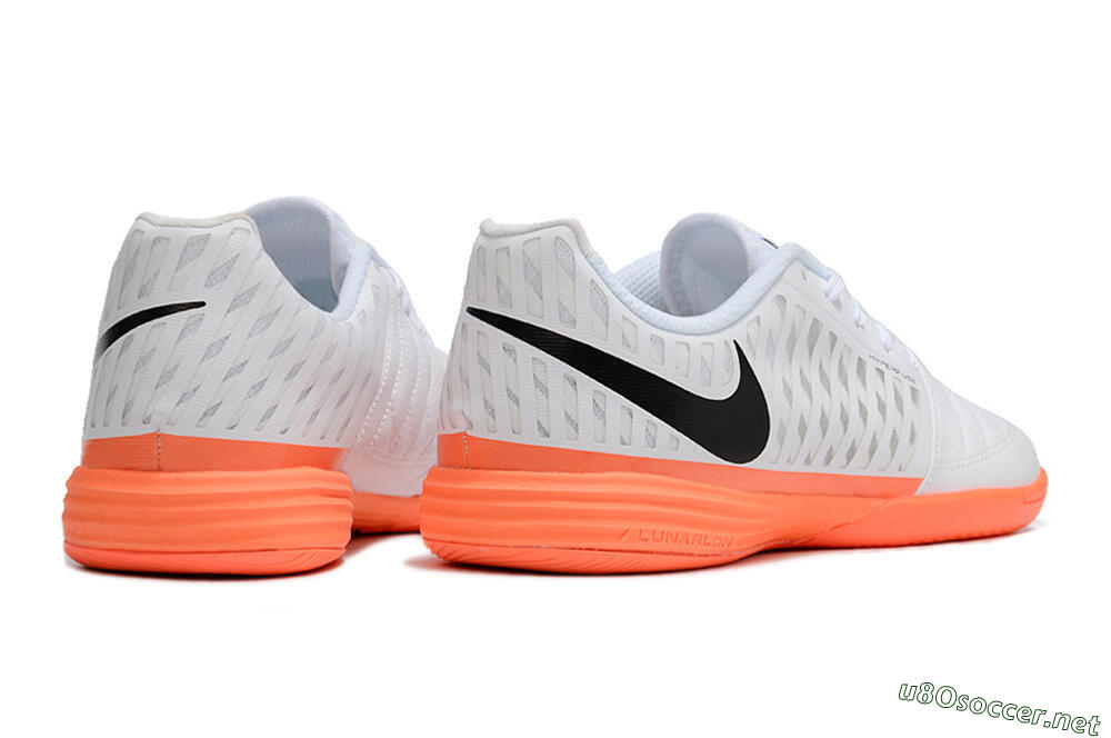 Unisex Nike Lunar Gato 2 IC Football Shoes - White/Black/Orange 6
