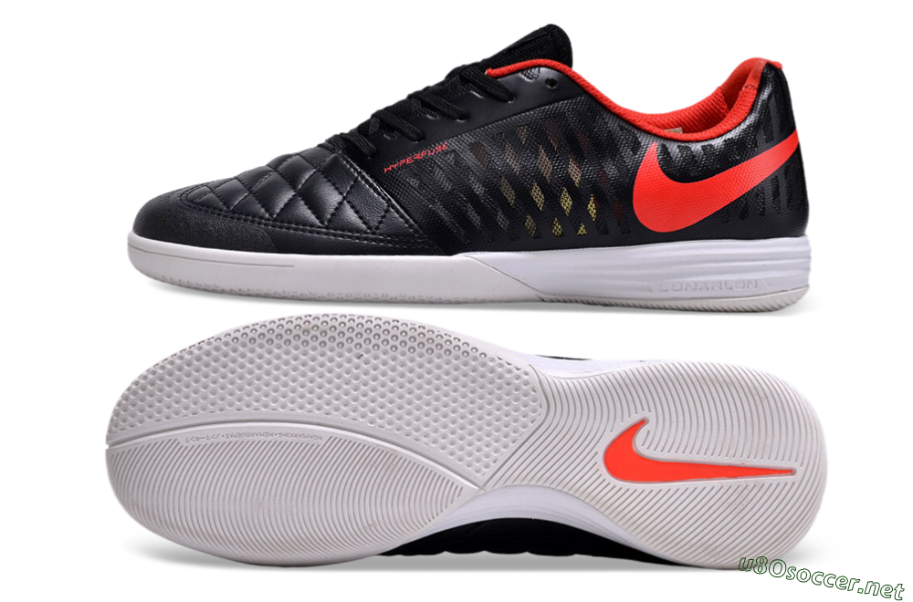 Unisex Nike Lunar Gato 2 IC Football Shoes - Black/Red/White 1