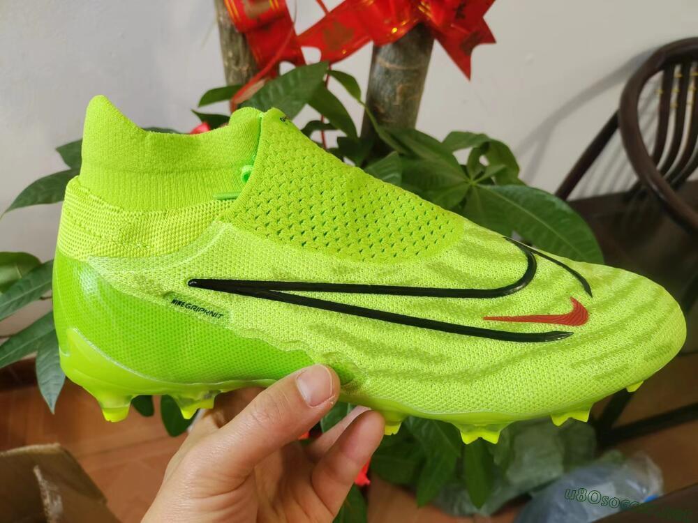 Men's Nike Phantom GX Elite DF Link FG Football Boots - Green/Black/Red